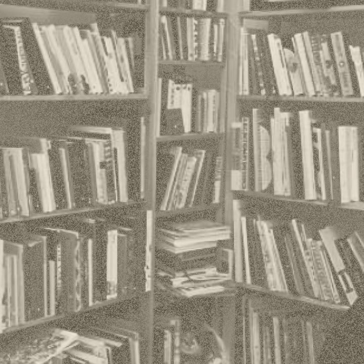 A corner of shelves filled with books